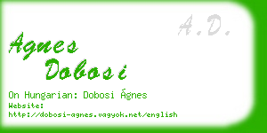 agnes dobosi business card