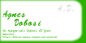 agnes dobosi business card
